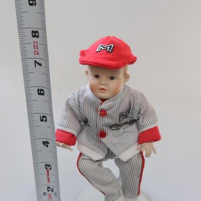 Yolanda Bello’s “Michael” Baseball Player Sitting Collectible Doll