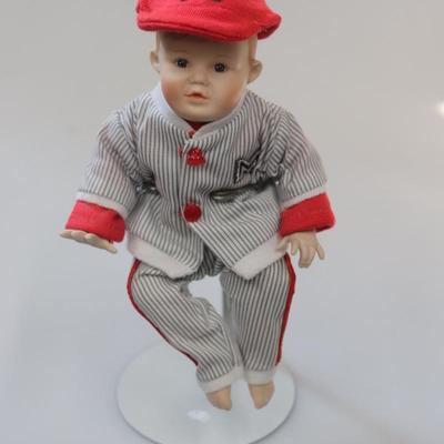 Yolanda Bello’s “Michael” Baseball Player Sitting Collectible Doll