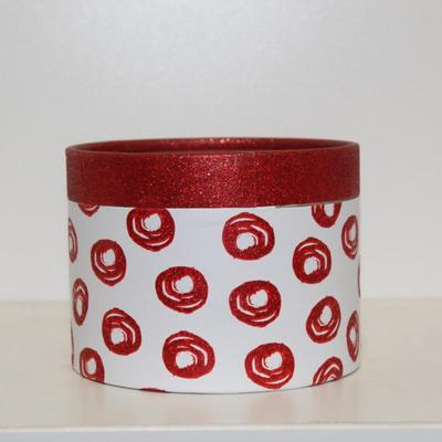 Red and white box