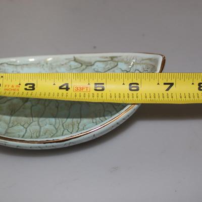 MCM Gold trim and teal bowl