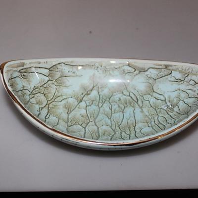 MCM Gold trim and teal bowl