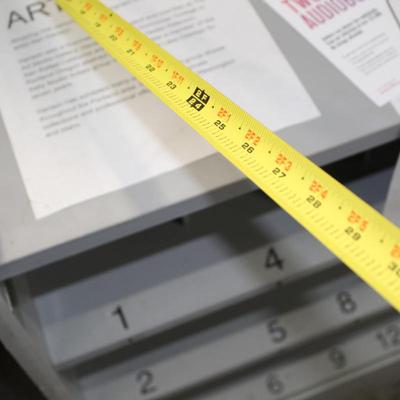 Poster Rack display with storage