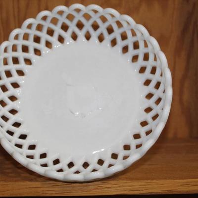 Vintage Milk Glass Compote