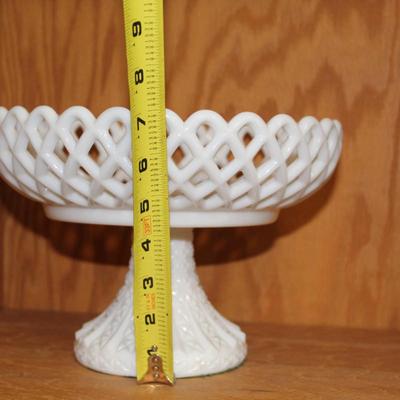 Vintage Milk Glass Compote