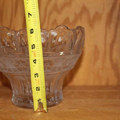 Vintage lead crystal glass lamp shade