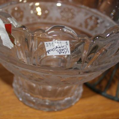 Vintage lead crystal glass lamp shade