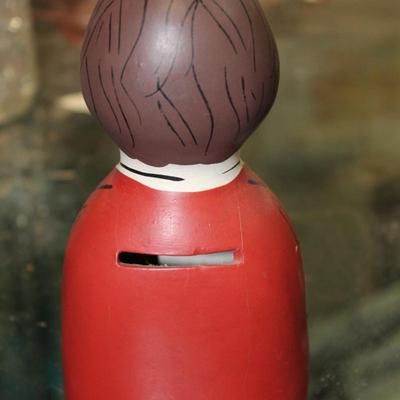 Vg Mid Century MOD Figural Man Money Box Coin Bank Go Go japan