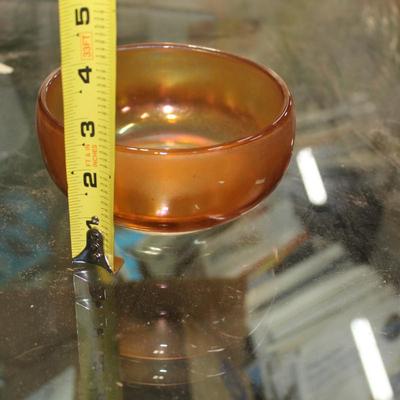MID CENTURY/MODERN IRIDESCENT GOLD GLASS BOWL