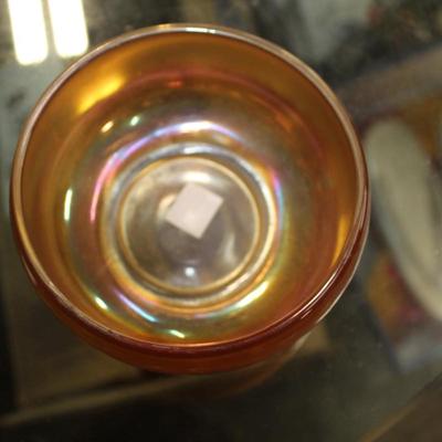 MID CENTURY/MODERN IRIDESCENT GOLD GLASS BOWL