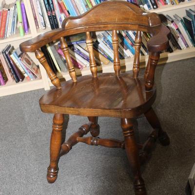 Antique Edwardian Elm Armchair, 1900 (single chair)