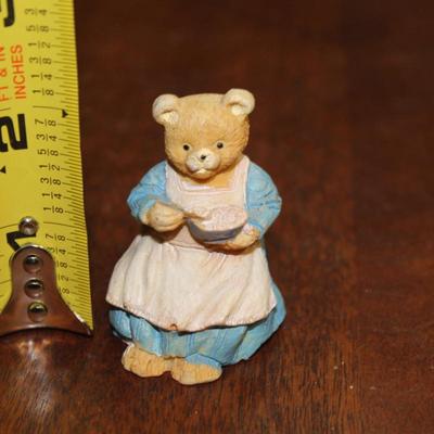 Collectable Vintage Bear Figurine - Jaimy Resin Bear, Porridge bowl!