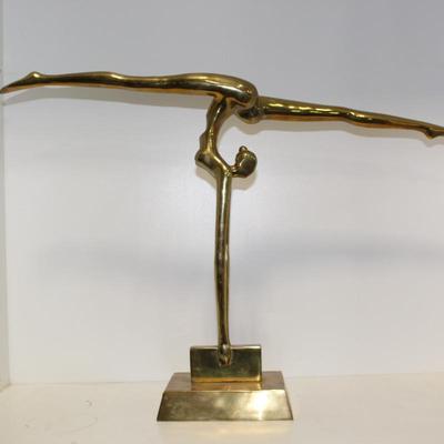 Brass Acrobat Woman 