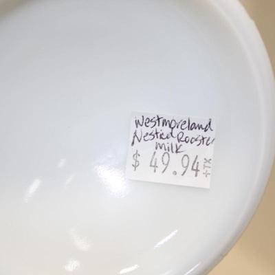 Westmoreland Nestied Rooster Milk colored