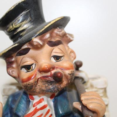 RETRO VANITY ART DECO PORCELAIN CLOWN FIGURINE VALET CADDY BEAUTIFUL DESIGN