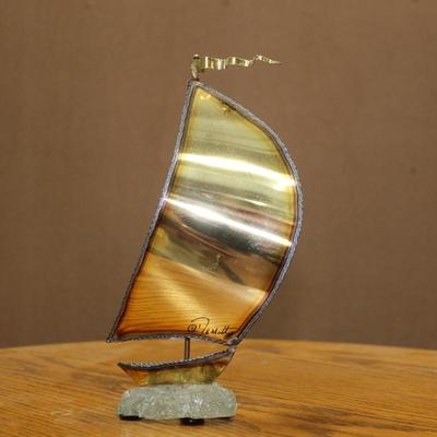 Sailboat figure home decore