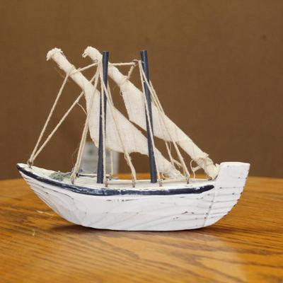 Sailboat blue and white home décor