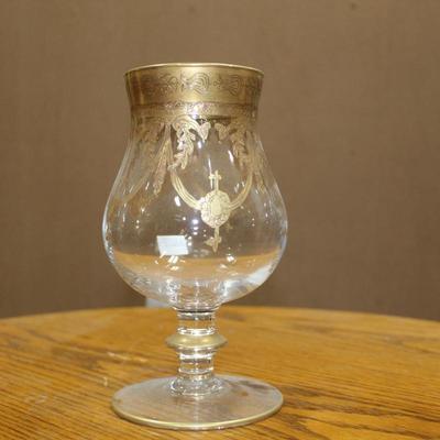 Arte Italica Crystal Medici Gold Brandy Glass