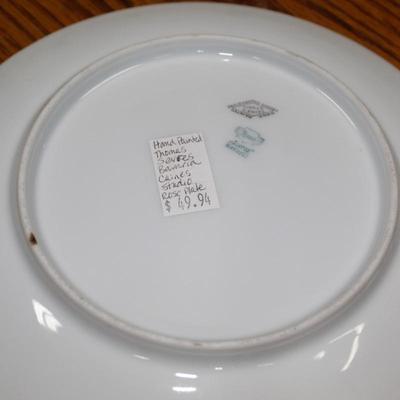 Handpainted thomas serves bavaria caines studio rose plate