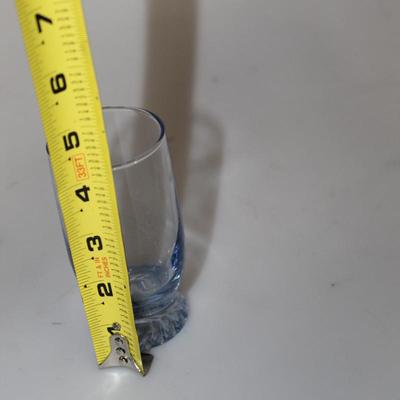 Clear Blue Glasses Juice Drinking Glasses