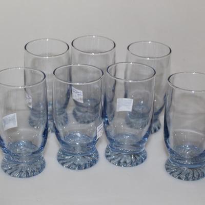 Clear Blue Glasses Juice Drinking Glasses