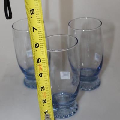 Clear Blue Glasses Juice Drinking Glasses