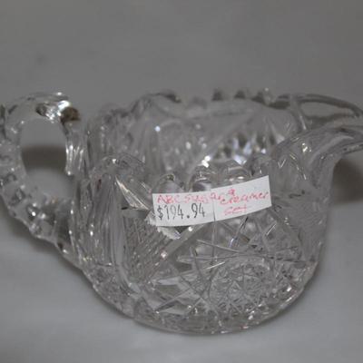 ABC Crystal sugar bowl & Creamer set