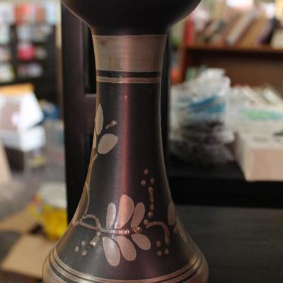 Ceramic Candle Holder :Black and Silver