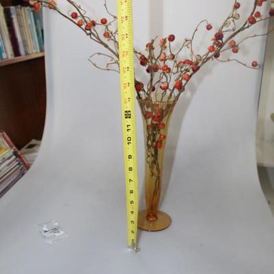 Large amber colored vase