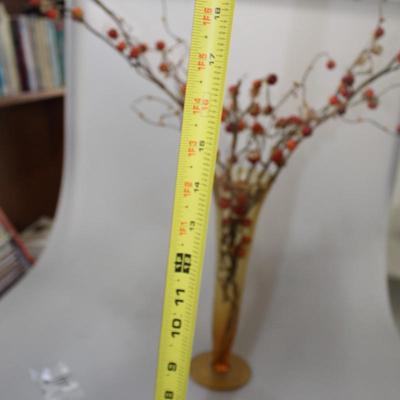 Large amber colored vase