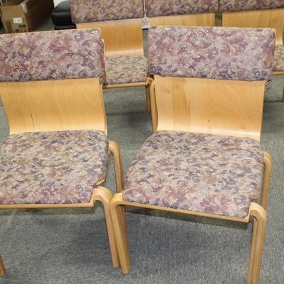 Lot of 10 floral chairs