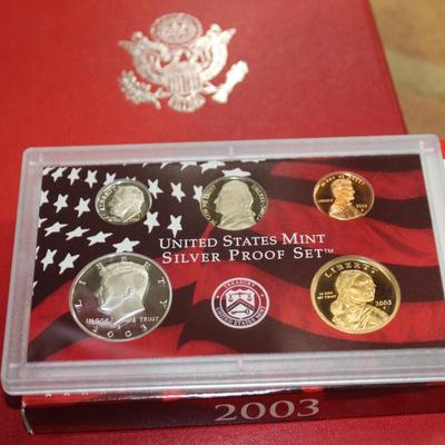 UNITED STATES MINT SILVER PROOF SET 2003