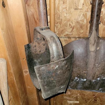Ground auger, scoop shovel, hoe and hand cultivator