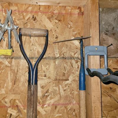 Ground auger, scoop shovel, hoe and hand cultivator