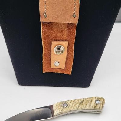Custom Chuck Stapel Knife & Decorative Custom Sheath