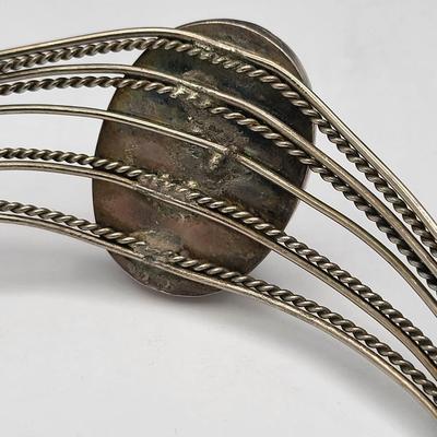 Handcrafted Collar Cuff Necklace With Jasper Stone