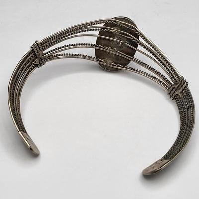 Handcrafted Collar Cuff Necklace With Jasper Stone
