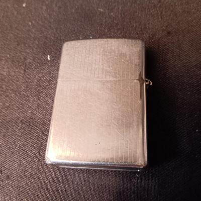 ZIPPO LIGHTER W/HALF DOLLAR, VARIOUS PINS AND TIE TACKS
