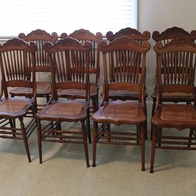 Eight Cane Chairs H. Zambelli Furniture (8)