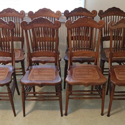 Eight Cane Chairs H. Zambelli Furniture (8)