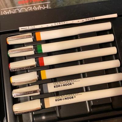 Unused Calligraphy Pens Plus Refillable Pens & Ink (2K-HS)