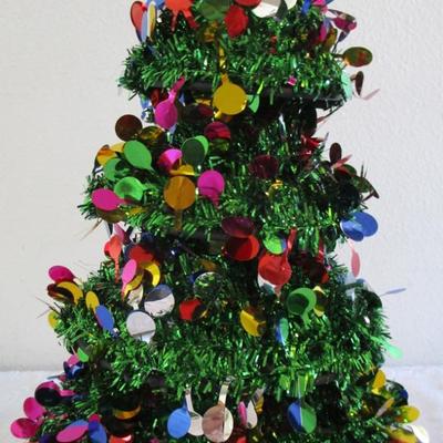 Mini decorated Christmas tree, gift box, ceramic decorative Christmas cander holder, tree topper bow