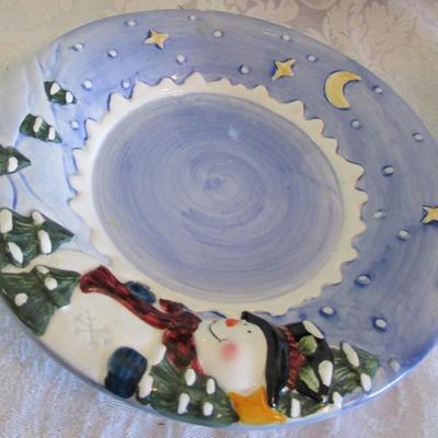 Mini decorated Christmas tree, gift box, ceramic decorative Christmas cander holder, tree topper bow