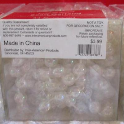 3 White bead garlands