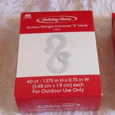 Rope lights; gutter/shingle universal S hooks 3 pkg of 40
