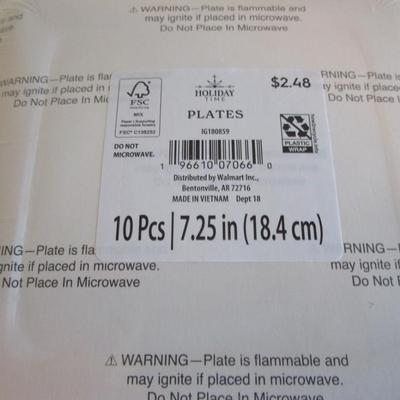 4 pkg assorted paper plates