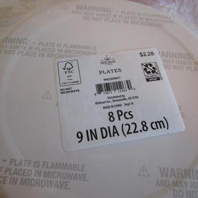 4 pkg assorted paper plates