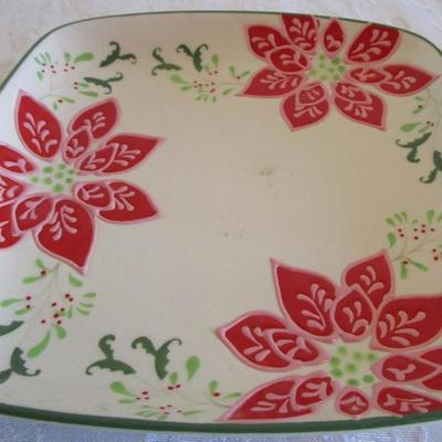 Poinsettia plate & cup