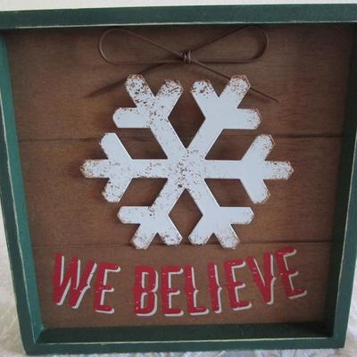 Snowflake framed sign