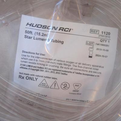 1 pkg oxygen tubing 50", 1 pkg oxygen tubing 25", 2 cannulas