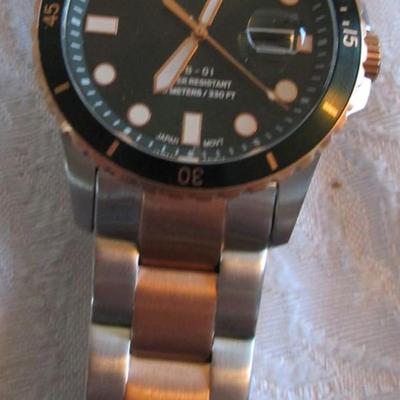 Fossil watch, diving style